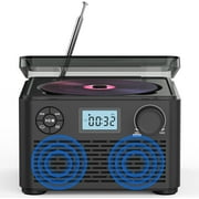 Portable CD Player Boombox with Bluetooth,CD Players for Home with Stereo Speakers,Rechargeable BoomBox CD Player with FM Radio,Support CD/MP3,USB/TF Card,Headphone Jack for Home and Kids Gift