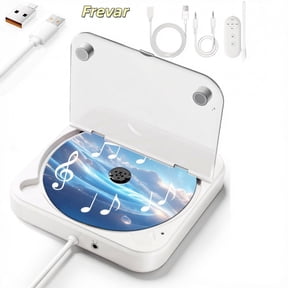 Portable CD Player for Car with USB & AUX Universal External CD Drive with Anti-Skip, USB Extension Cable, Plug & Play for Vehicle, Laptop, TV Compatible with Android 4.4+