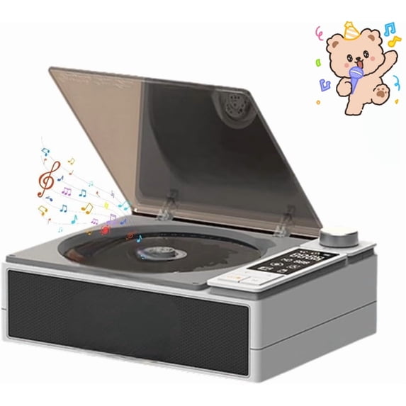 Portable CD Player with Dual Stereo Speakers,Rechargeable Small CD ...