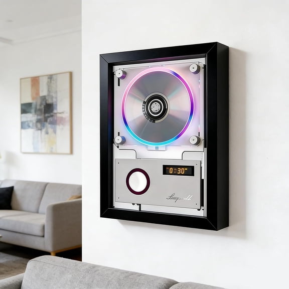 Portable CD Player, Picture Frame Wall CD Player, For Wall & Tabletop, Built-in Speaker, Controller, Digital Display, BT Pairing & Cordless For Home Decor Birthday