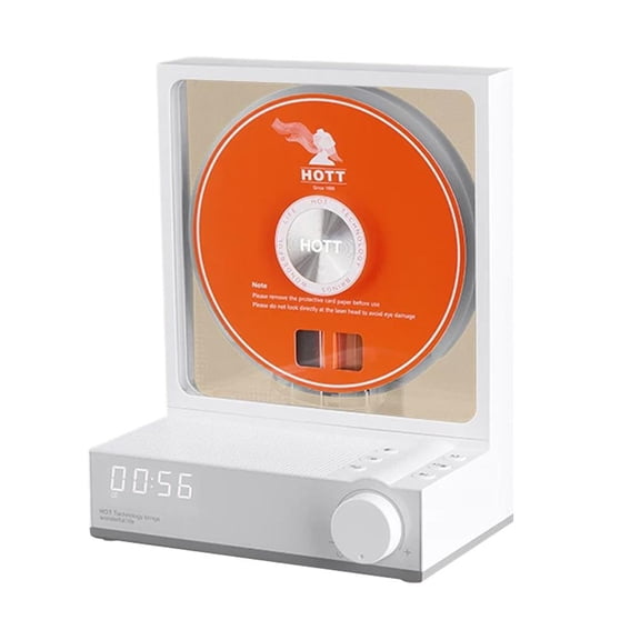 Portable CD Player with Bluetooth 5.3 and RGB Lights Wireless Music Transmitter 12H Play CD to MP3 Recorder