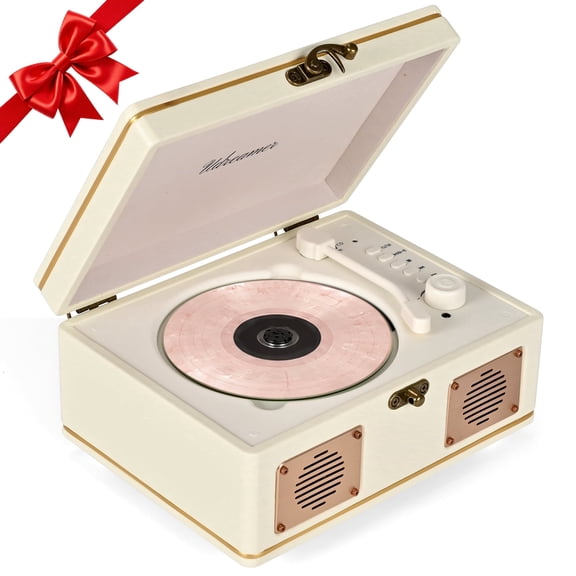 Udreamer Portable CD Players for Home Stereos, Home CD player Portable,CD player with Bluetooth,Stereos for Home | White