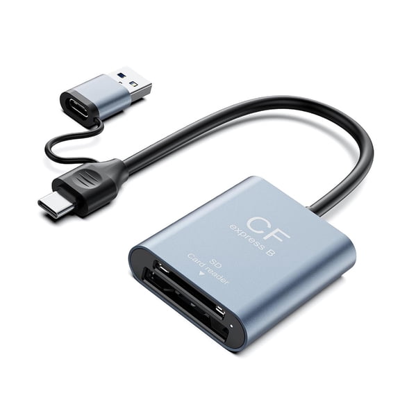 Portable CFe A And SD3.0 Double Slot Card Reader With 10Gbps Speed For Professional Photo Video Editing