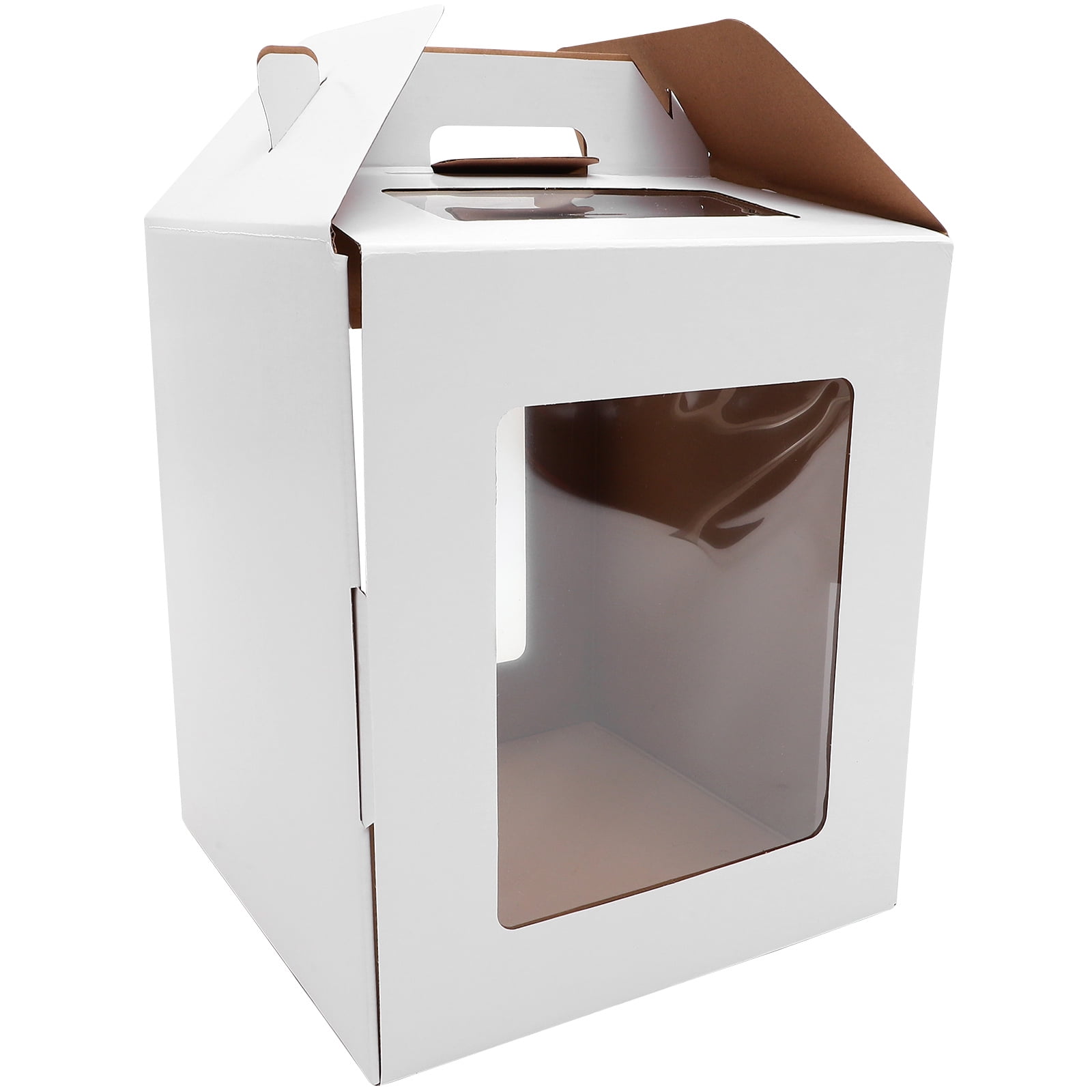 Portable Cake Box Layer Boxes Cupcake Carriers Bakery Birthday Container Bread Christmas White