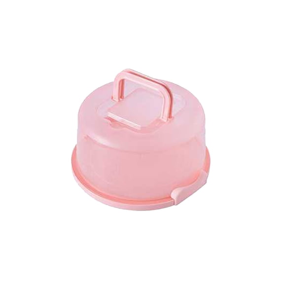 Portable Cake Carrier with Handle and Lid,Carrier for Food Takeaway Supplies Cake Dome Cover,9.84 Inch Transparent Plastic Cake Box for Household Baking Storage and Outdoor Transport,1PC
