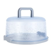 Portable Cake Carrier with Handle for Desserts Blue