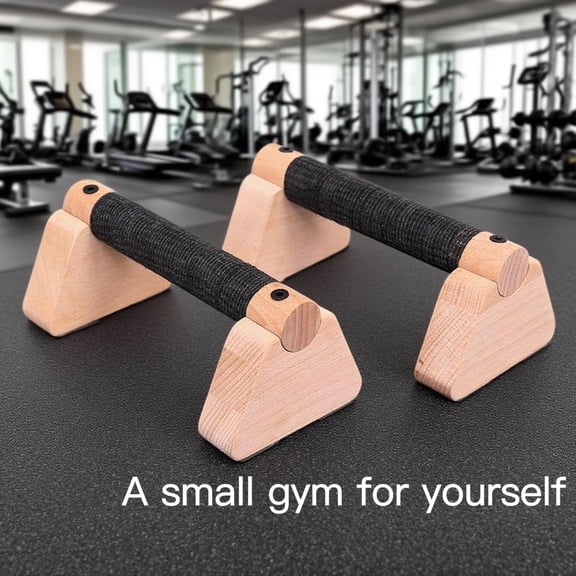 Portable Calisthenics Equipment Parallettes Bars Wooden Push Up Bars with Non-Slip Base, 7.8 Inch Handstand Training Blocks & Push Up Handles, for Home Workout Strength Training