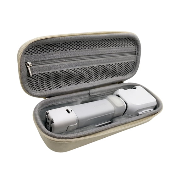 Portable Camera Storage Case, EVA Hard Shell Carry Box with Mesh Pocket, Wrist Strap Easy to Carry