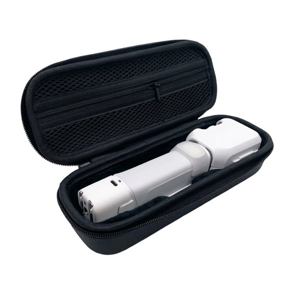 Portable Camera Storage Case, EVA Hard Shell Carry Box with Mesh Pocket, Wrist Strap Easy to Carry