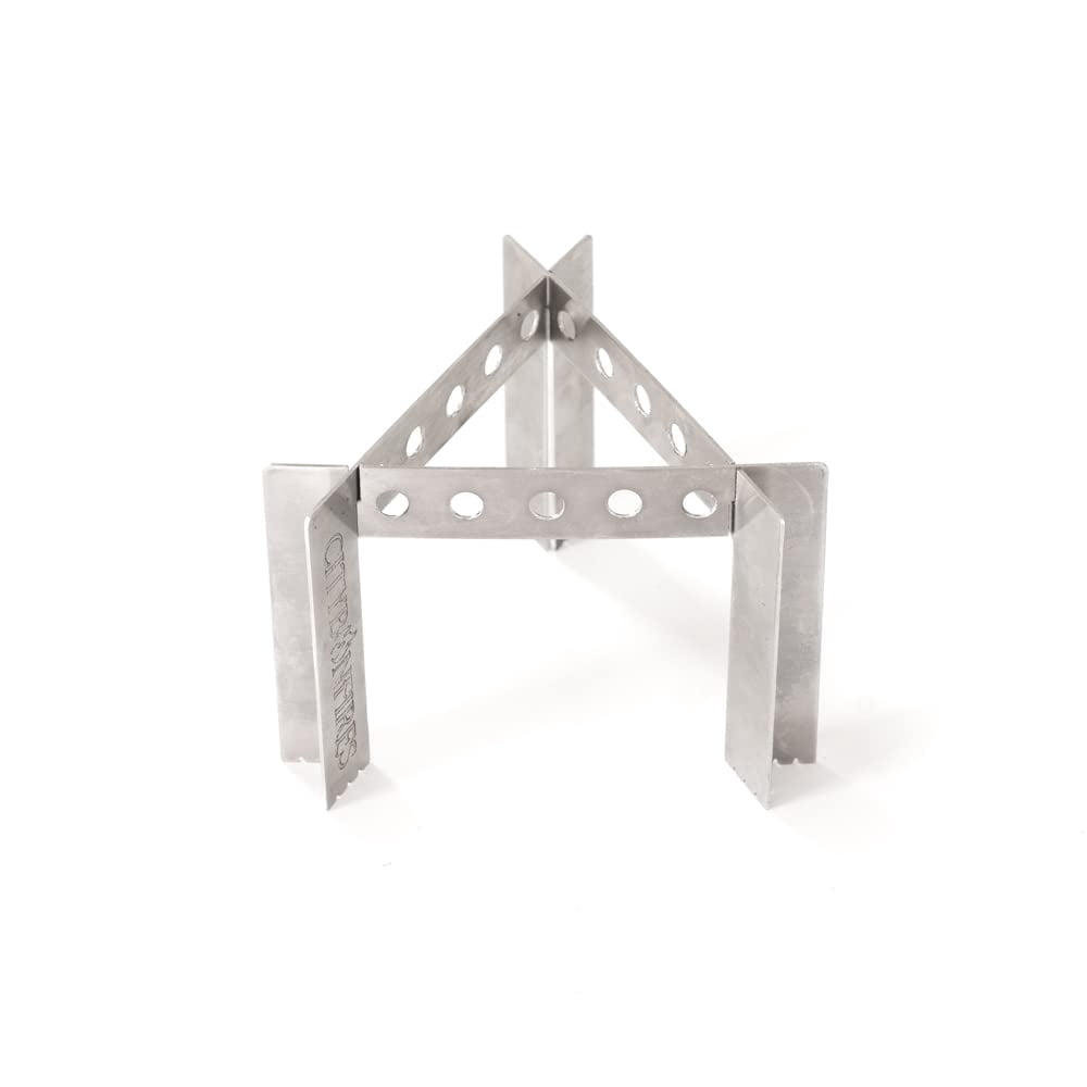 Portable Camp Stove - Cooker - Trivet Combo | 3 Uses in 1 | Ultralight | Stainless Steel | Perfect for Emergencies, Camping, Hiking | Made in the USA