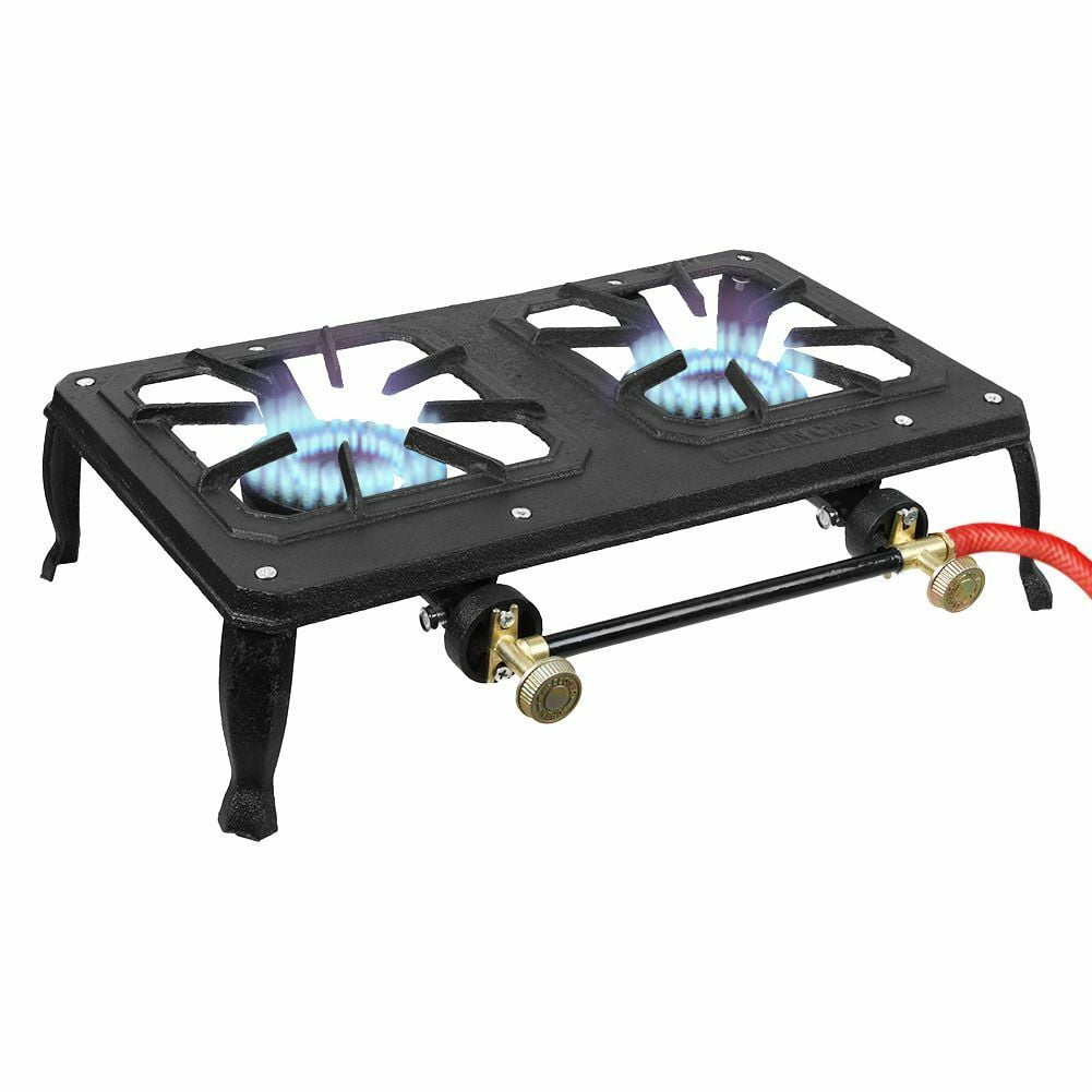 Portable Camp Stove Single/Double Burner Iron Propane Gas LPG Outdoor