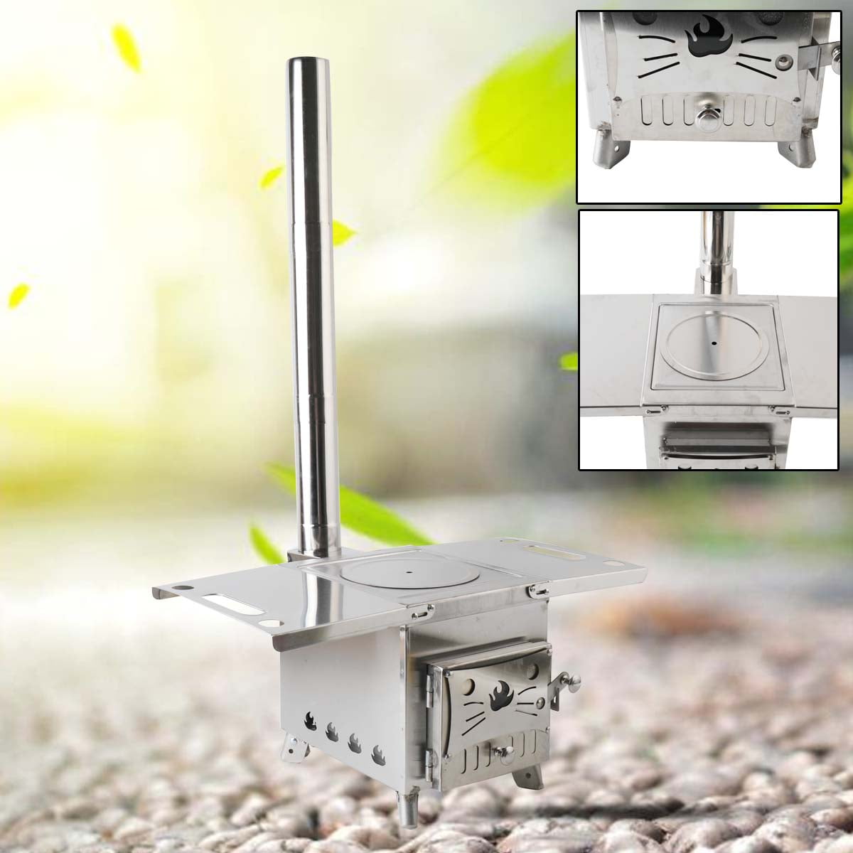 Portable Camp Stove Winter Hot Tent Camping Wood Stove Outdoor Burning