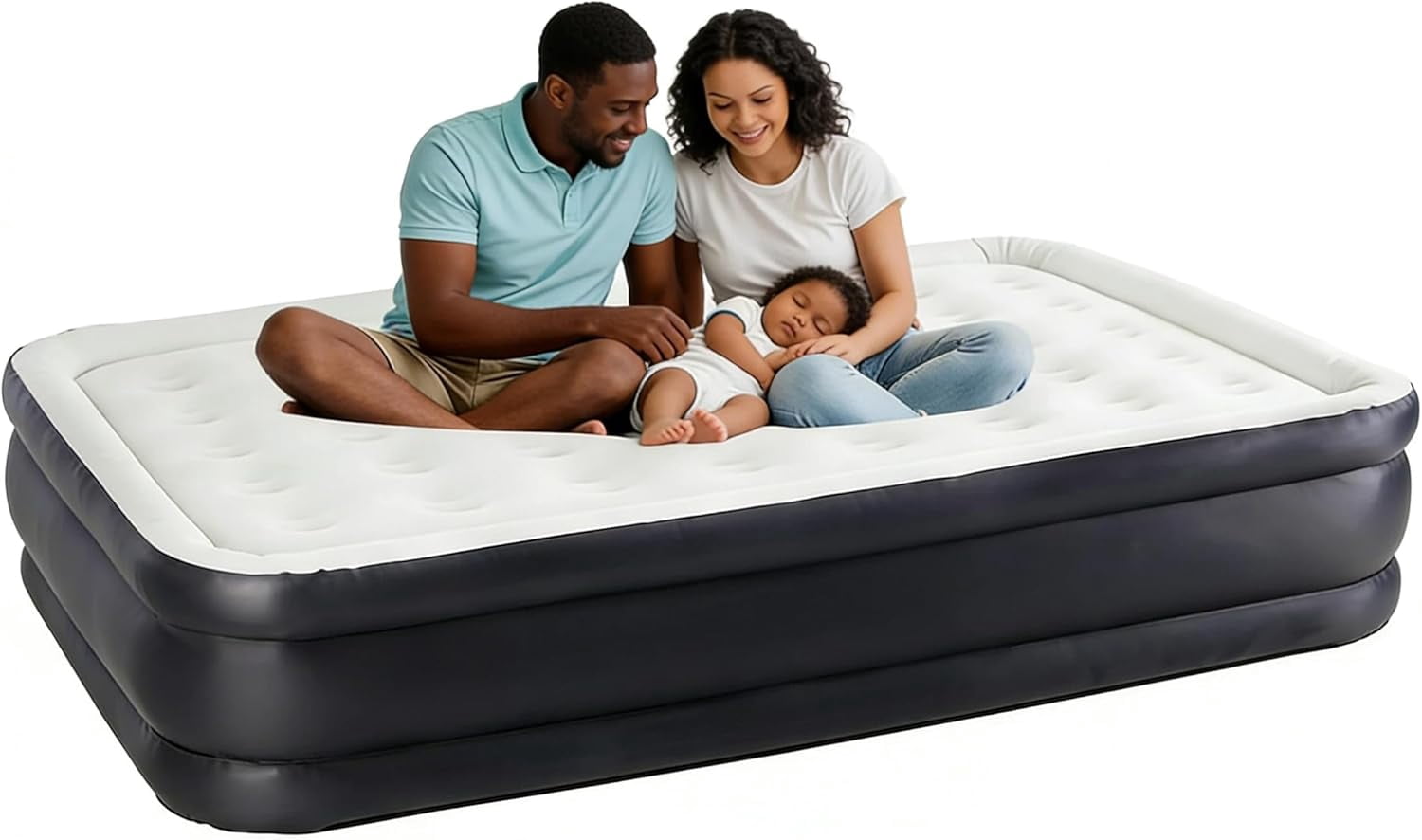 Portable Camping Air Mattress with Built-in High-Speed Electric Pump, Waterproof Inflatable Airbed with Carry Bag for Home, Travel & Guests