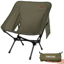 TOBTOS Portable Camping Chair, 330 lbs Lightweight Folding Chair with Stable Support for Camping, Beach, Hiking, Outdoor Travel(Army Green)