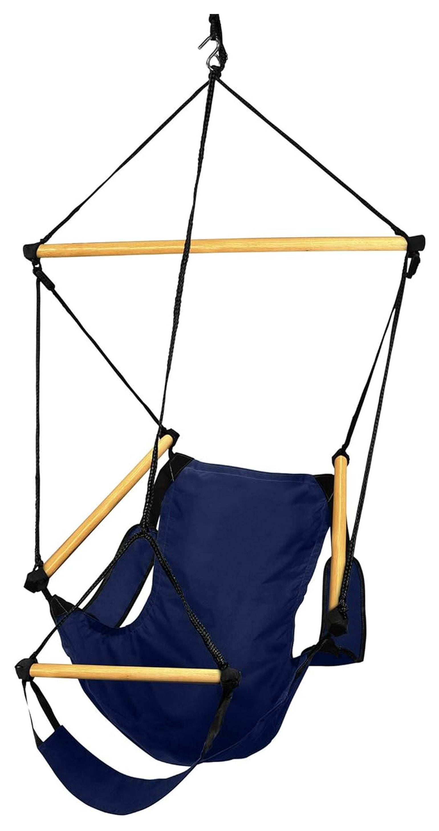 Portable Camping Chair - Blue, 350 lb Capacity - Folding Chair with Cup Holder & Footrest