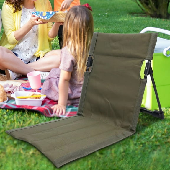Portable Camping Chair, Foldable Outdoor Camping Backrest, Lightweight Beach Chair with Backpacking, Portable Leisure Chair, Cushion Seat, Folding Camping Chair, 38x39cm