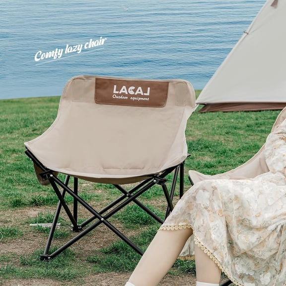 Portable Camping Chair, Outdoor Folding Chair, Oxford Cloth Backpacking Chair with Aluminum Frame,264lbs Support,No Installation Required