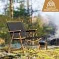 thumbnail image 1 of Portable Camping Chair, Outdoor Folding Stool, Durable 600D Thicken Polyester Fabric, Sturdy Aluminum Alloy Frame, Backpacking Chairs for Camping Trips, Backyard Parties, Park, Black, 1 of 7