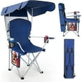 thumbnail image 1 of Portable Camping Chair with Canopy - Folding Chair with Canopy, Durable 600D Oxford Canopy Chair for Camping, Beach, Picnics, Fishing & Sports, 1 of 10