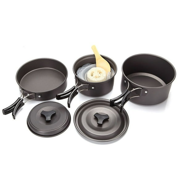 Portable Camping Cookware Set: Non-Stick, Lightweight & Complete Outdoor