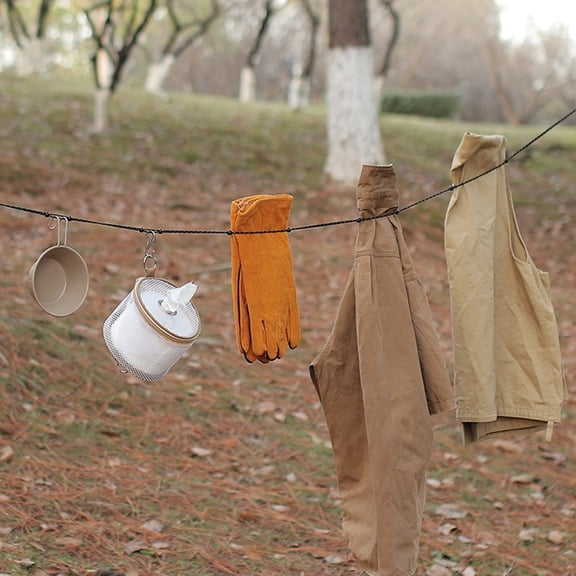 Portable Camping Drying Clothes Rope for Outdoor Use—Hanging Windproof Lightweight Aluminum Alloy Line for Trips and Hotels