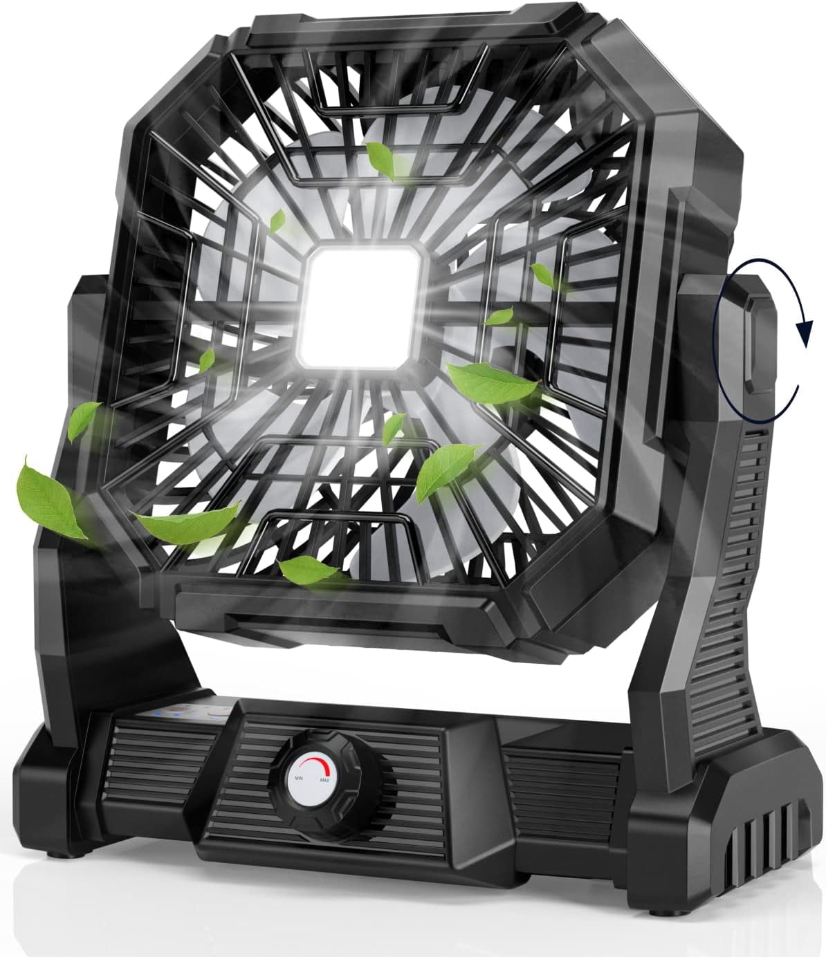 Portable Camping Fan,20000mAh Rechargeable Battery Powered Fan with LED Lantern, USB-C Battery Operated Fans,Ultra Quiet, for Outdoor Indoor Use,Travel, Tent, Beach, Picnic, Barbecue, Fishing, Home