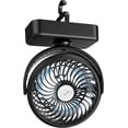 thumbnail image 1 of Portable Camping Fan, Small Tent Fan with  Hook, 40 Working Hours Rechargeable USB  Fan with LED Lights for Desk, Bedroom, Travel &  Kit, 1 of 6