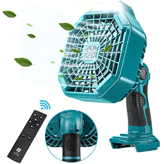 Portable Camping Fan for Makita Li-ion Battery With Remote Jobsite Fan Outdoor