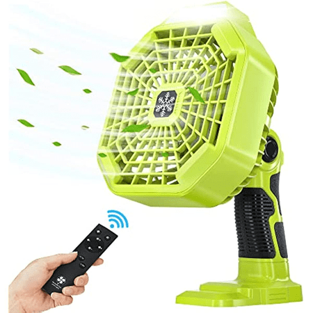 Portable Camping Fan for RYOBI Li-ion Battery With Remote Outdoor Jobsite Fan