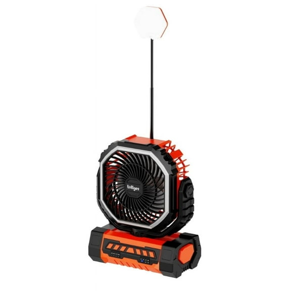 Portable Camping Fan with LED Light & SOS Function - Ultimate Outdoor Companion
