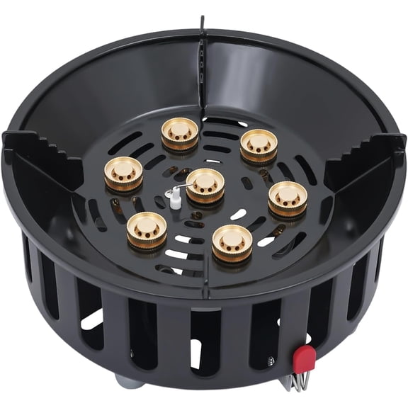 Portable Camping Gas Stove 21000W Windproof Burner with Piezo Ignition, Outdoor Cooking Stove, for Hiking Backpacking Picnic Outdoor Cooking