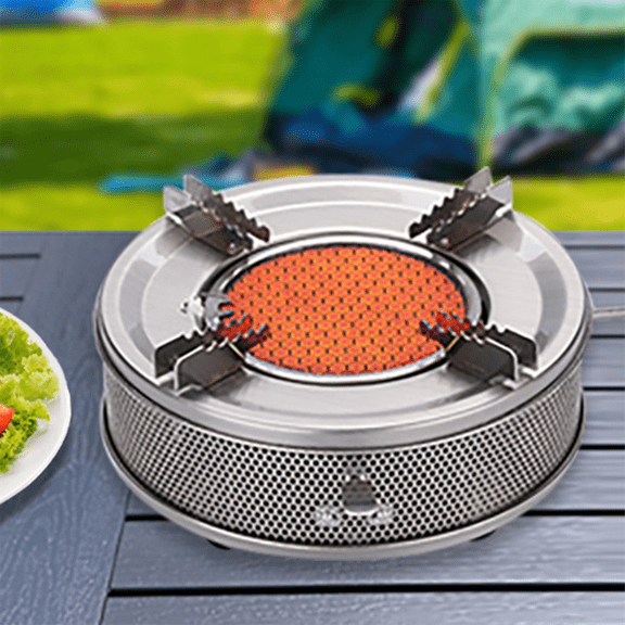 Portable Camping Gas Stove Folding Cassette Stove Windproof High Power Picnic Gas Stove Camping Equipment