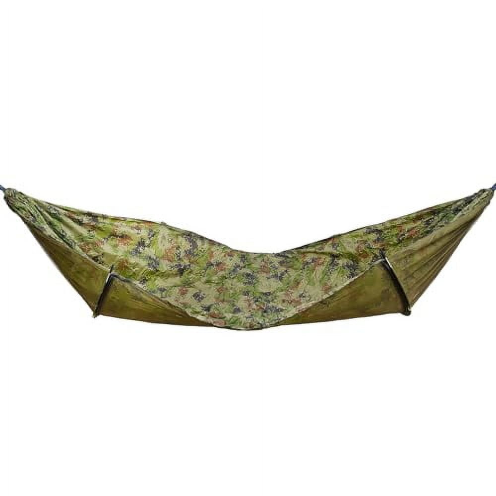 Portable Camping Hammock, Lay Flat Hammock Tent with Sunshade Cloth, Hammock for Camping, Traveling, Hiking(Camouflage Color)