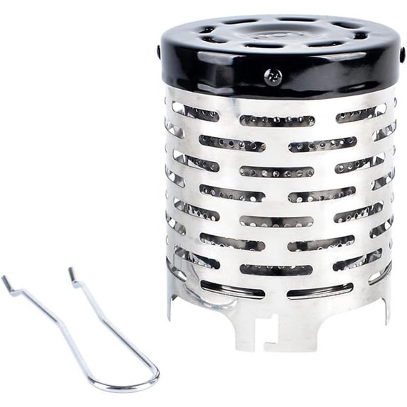Portable Camping Heater Stove, Stainless Steel Tent With High Efficiency Heating & Rapid Setup Design For Outdoor Use, Compact Folding Sto( Black)