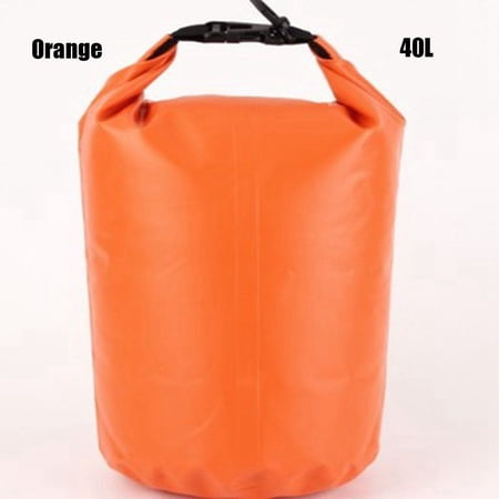 Portable Camping Hiking Swimming Trekking Boating Use Waterproof Dry Bag Storage Sack Storage Pouch Swimming Diving Bags ORANGE 40L
