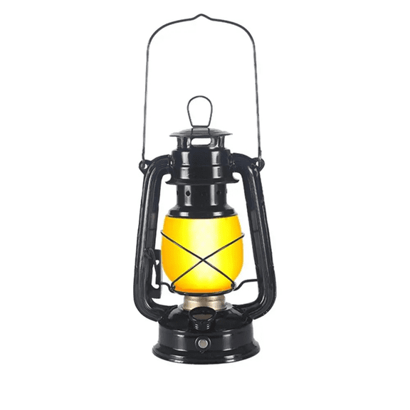 Portable Camping Lamp USB Rechargeable Hanging Tent Lantern Without Remote Control Dynamic Flame Light Battery Powered B