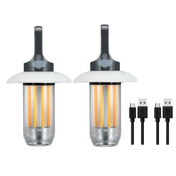 Portable Camping Lantern, 225LM Warm Light & 144LM White Light LED Tent Light with  600mAh Rechargeable Outdoor Light for Camping, Repair, Reading, Night Riding