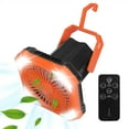 thumbnail image 1 of Portable Camping Lantern Fan TeqHome 10000mAh Battery Powered Fan USB Rechargeable Tent Fan with Remote 4 Light Modes 3 Wind Modes Power Bank, 1 of 8