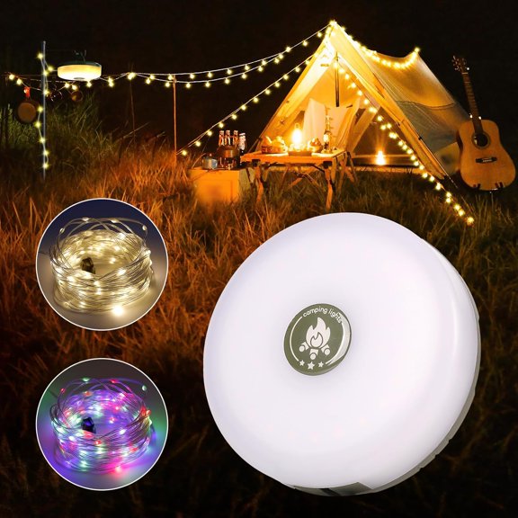 Portable Camping Lantern Rechargeable Camping String Lights