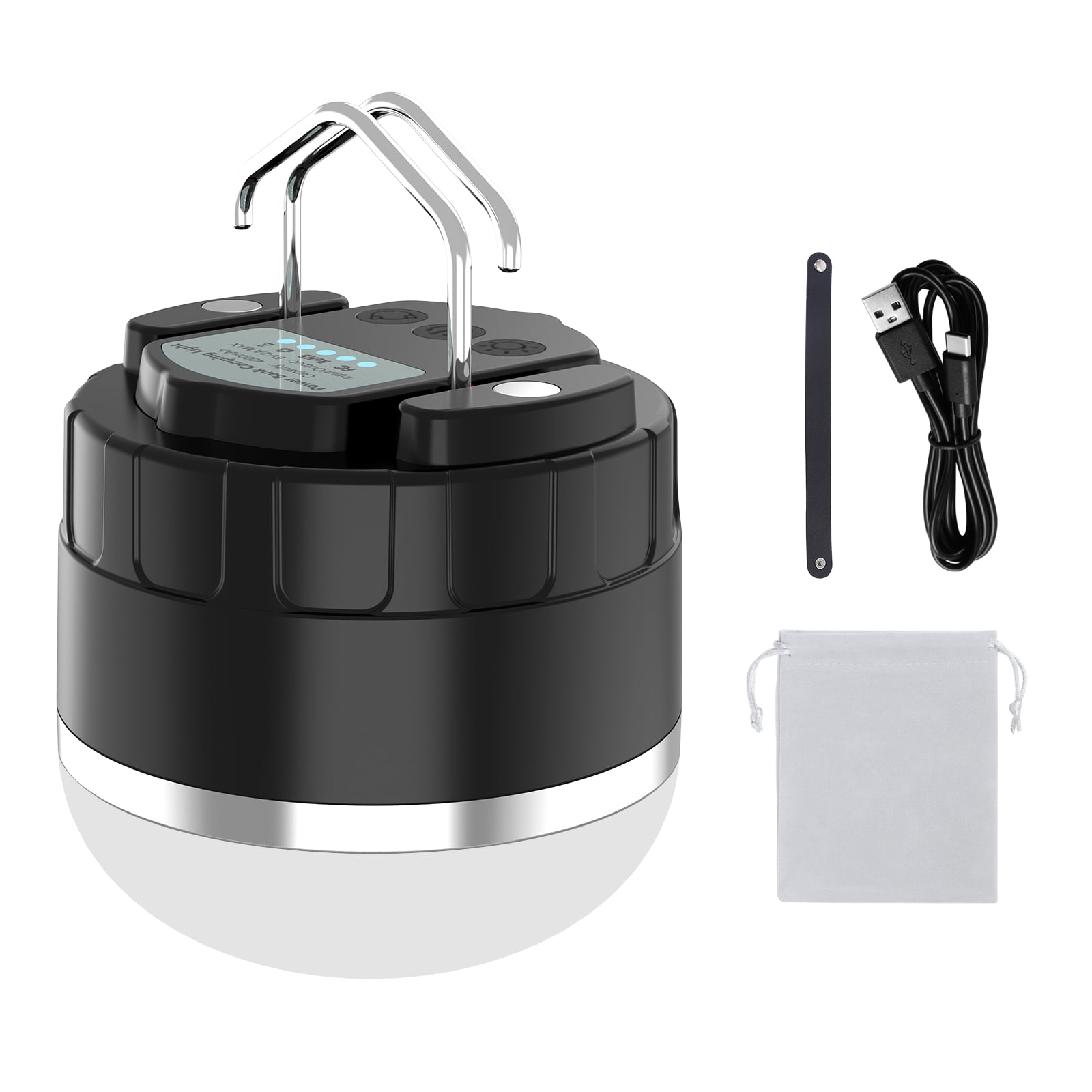 POPETPOP Magnetic LED Camping Lamp – Rechargeable Tube Light With USB Port, 2200mAh - View #3