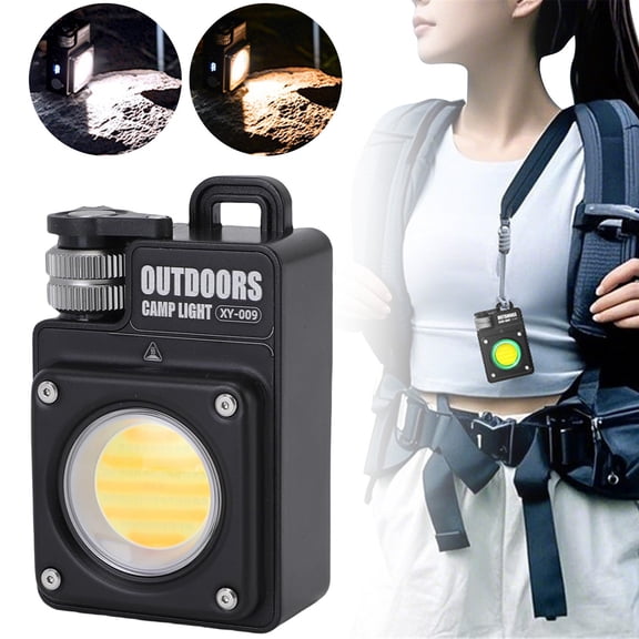 Portable Camping Light, 3500LM Adjustable LED Camping Lantern Rechargeable with 2.5-15H Runtime&Screen, Alloy Waterproof Flashlight for Power Outages, Emergency, Hurricane(Black)