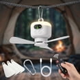 thumbnail image 1 of Portable Ceiling Fan with Light for Canopy, Gazebo, Patio, RV, Garage, Porch, 8000mAh Battery Operated Tent Fan, 8H Timer & 4 Speeds Detachable Blades, Hanging Camping Fan, 1 of 12