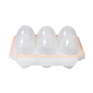 2PCS Portable 6 Eggs Plastic Container Holder Folding Storage Box