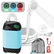 Portable Camping Shower with 7800mAh Battery - 3 Spray Modes, IPX7 Waterproof & Powerful Suction for Indoor, Camping, Beach Travel, RV Life, Pet Bathing, Gardening