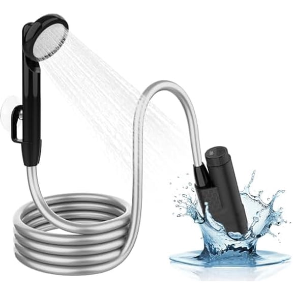 Portable Camping Shower with Digital Display, 3-in-1 Outdoor Shower Pump for Camping, Beach, Pet Washing | Lightweight (1.6lbs), Rechargeable & Waterproof$$Sport & Recreation Other