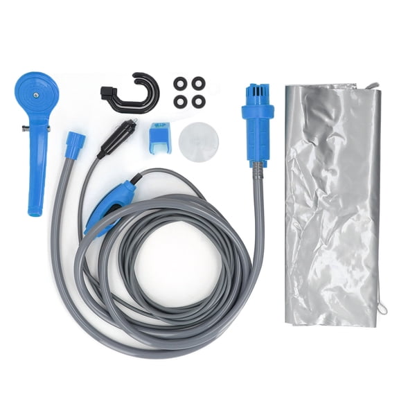 Portable Camping Shower, Electric Outdoor Shower Kit 2.5 L/min Easy To Install Adjustable Water Flow Comfortable Grip For Car Washing For Travel