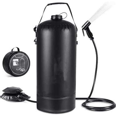 Portable Camping Shower, Leak Proof 3 Gallon Camping Shower with Foot Pump, Pressure Camping Shower Bag with Storage Bag,Easy Set Up Large Water Inlet Outdoor Shower for Camping Beach Hiking Climbing