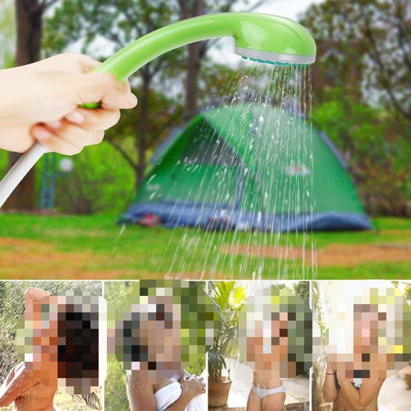 Portable Camping Shower, Outdoor Head, Pump With Rechargeable Battery, USB Charging Line, Pumps Water From Bucket for Hiking, Pet Cleaning, Car Washing$$