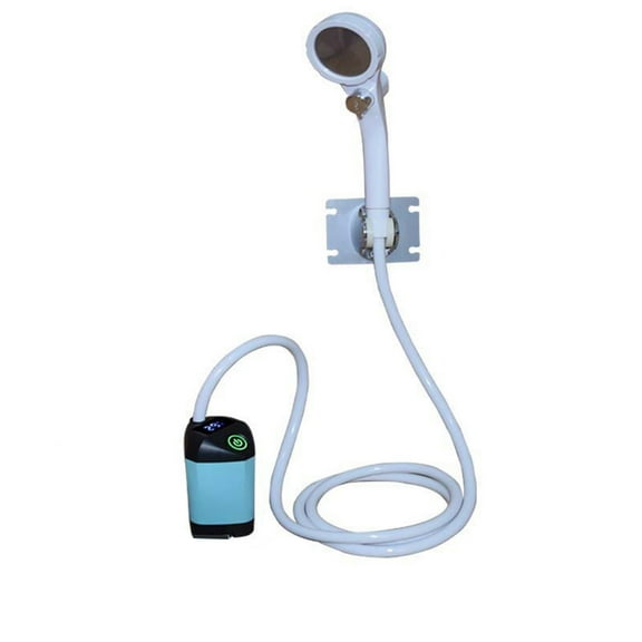 Portable Camping Shower with Rechargeable 4800mAh Battery, Dual Flow Water Pump and USB Charging, Self-Suction Outdoor Shower for Travel RV Dorm Car Washing Pet Bathing