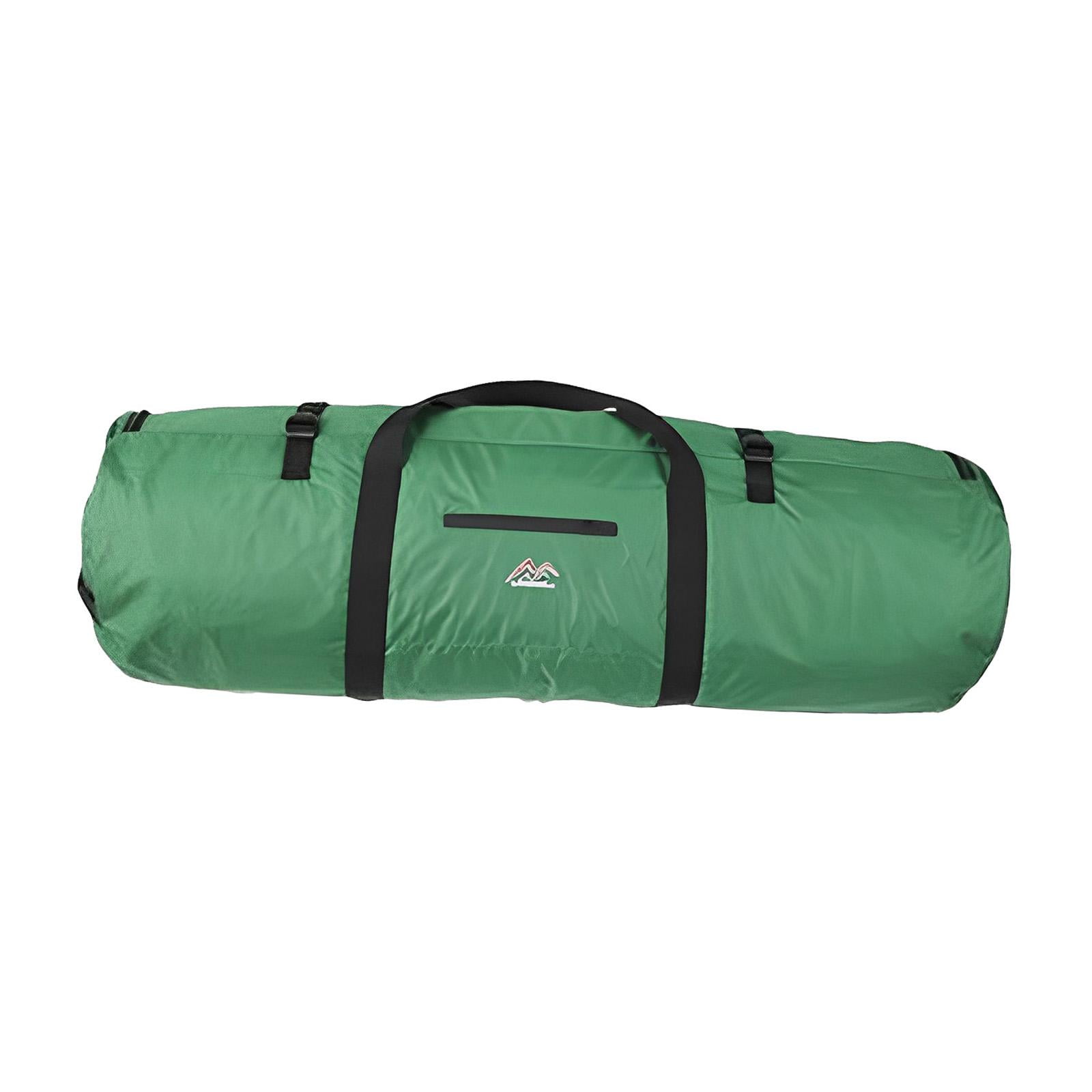 Portable Camping Storage Weekender Bag Folding Bag Holder Travel Duffel Tote Bag Handbag for Outdoor Sports Gym Luggage Tent Pegs Women Men Green 90X30X30cm